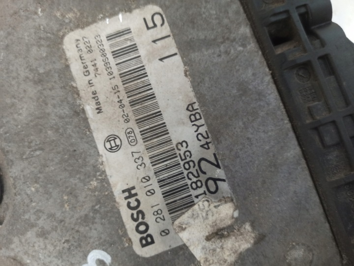 фото №8, Fiat stilo 1.9 d блок управления двигателем (ecu) 55182953 0281010337 19242yba
