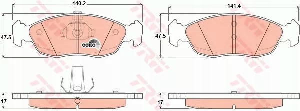 фото №16, Тормозные колодки ham. citroen p. saxo trw gdb1322