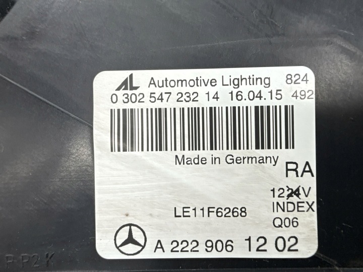 фото №12, Фара перед сторона правая mercedes-benz s w222 a2229061202merc