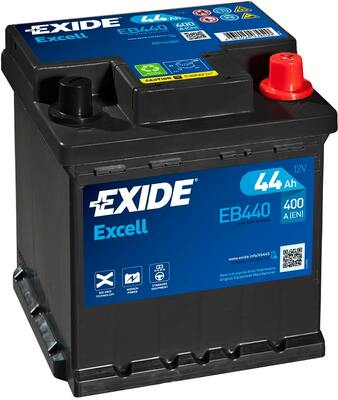АКУМУЛЯТОР EXIDE EXCELL EB440 44AH 400A P+