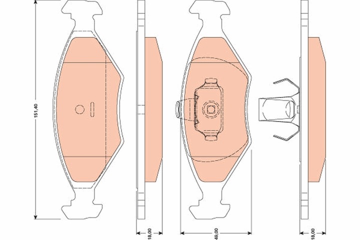 фото №1, Trw тормозные колодки тормозные fiat siena 02-