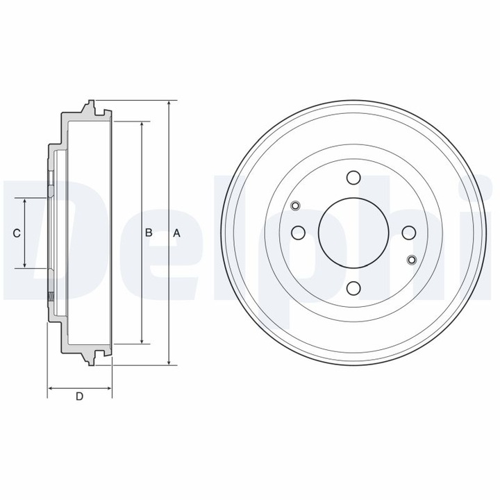 фото №1, 2 x delphi гальма барабан ham. bf632