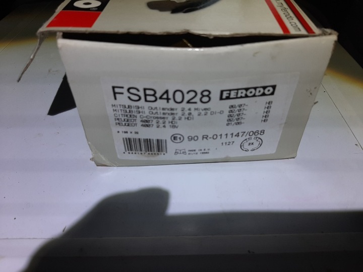 КОМПЛЕКТ КОЛОДОК FERODO FSB4028