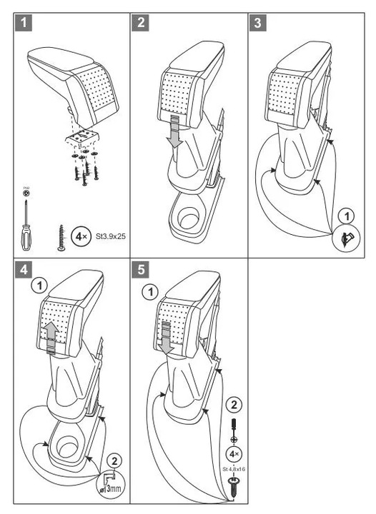 фото №14, Підлокітник стандарт renault clio iv, 2013- ,