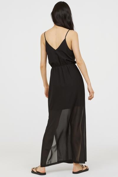 H&M czarna sukienka długa maxi mgiełka NOWA 36 9631304026 Odzież Damska Sukienki FE KRDMFE-9