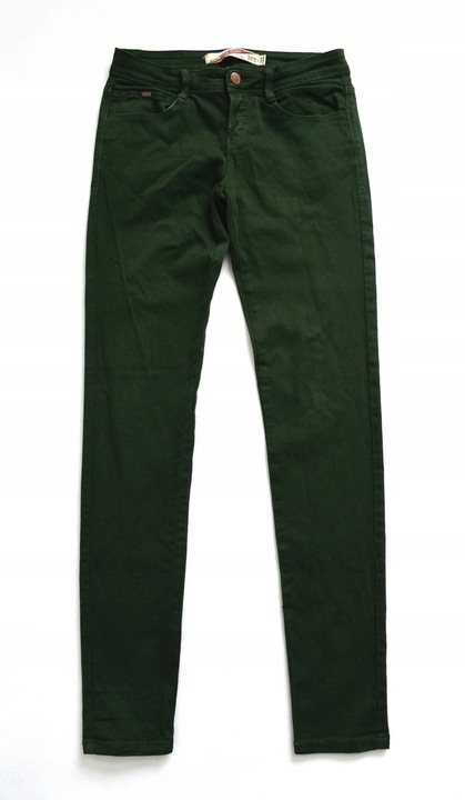 ZARA TRF długie jeansowe spodnie zielone RURKI 34 9193659503 Odzież Damska Jeansy KJ BKTTKJ-3