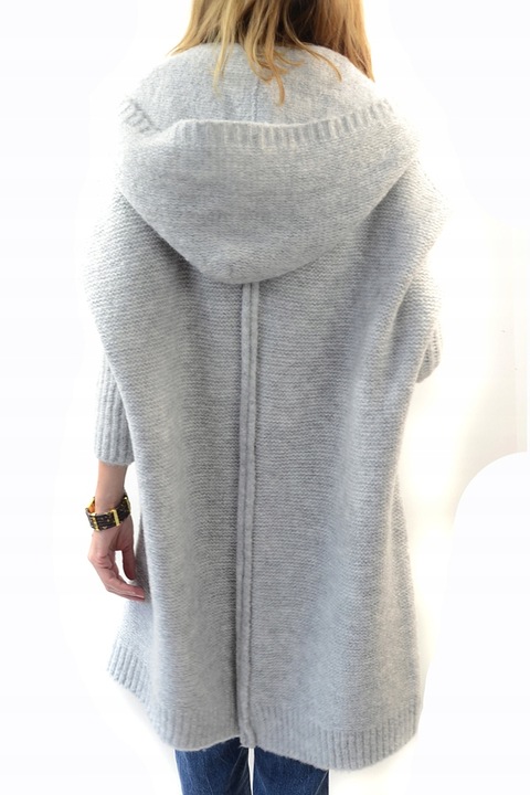 Długi Sweter ELISE Kardigan ala Płaszcz Oversize 9656292000 Odzież Damska Swetry WK ZHHWWK-4