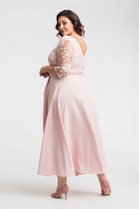 Modna długa sukienka maxi plus size na wesele 58 9550207454 Odzież Damska Sukienki wieczorowe QT TAURQT-2