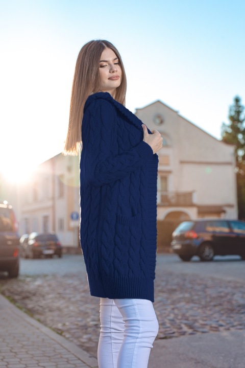 Oversizowy mięciutki kobiecy KARDIGAN SWETER 8793068971 Odzież Damska Swetry GT EFNUGT-2
