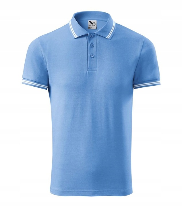 Urban koszulka polo męska - MALFINI błękitny L 9477158944 Odzież Męska Koszulki polo VI RVXOVI-1
