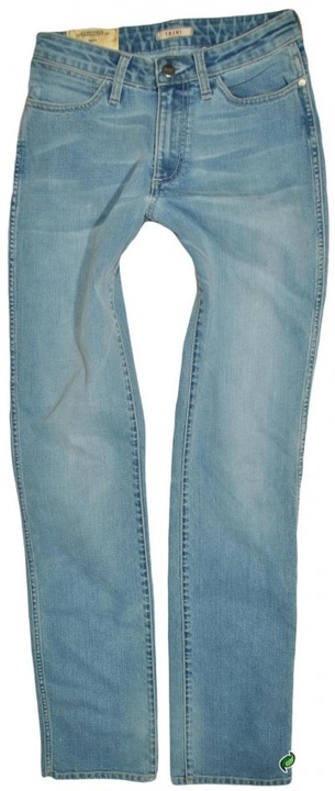 WRANGLER spodnie HIGH blue straight TRINI W28 L34 8625589065 Odzież Damska Jeansy BG SXENBG-8