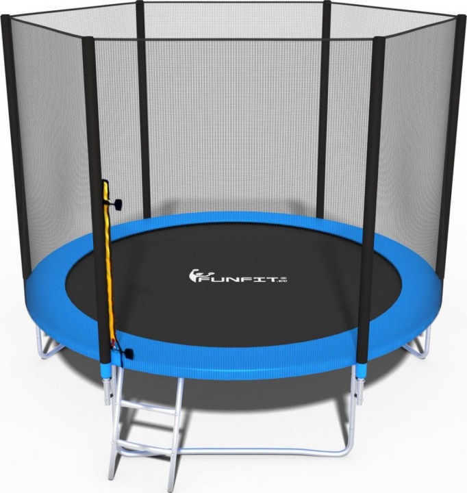 Батут садовий для дітей 252 см FUNFIT з сіткою зовнішньою 8ft