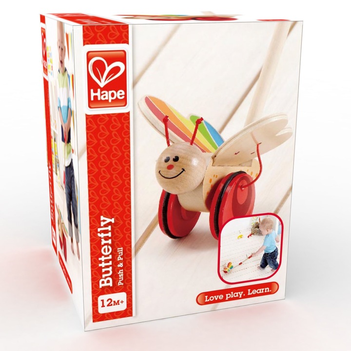 Каталка Метелик Hape E0340 дерев'яна іграшка для штовхання — фото 3