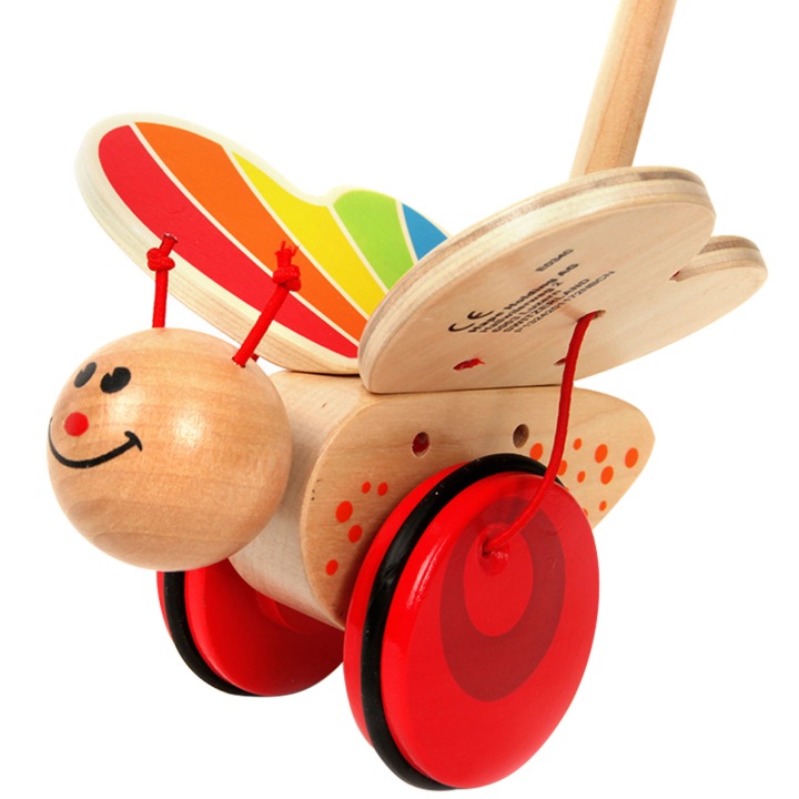 Каталка Метелик Hape E0340 дерев'яна іграшка для штовхання — фото 2