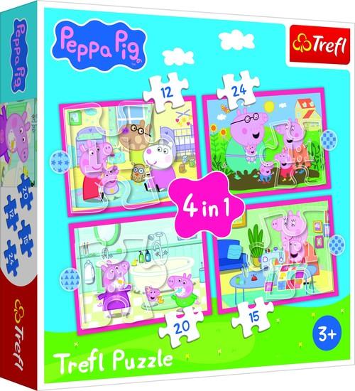 34672 TREFL пазли 4 в 1 свинка PEPPA, PEPPA обожнює пригоди — фото 7