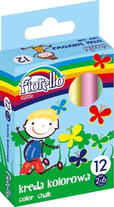 Крейда кольорова FIORELLO 2x6 кольорів 12 шт.