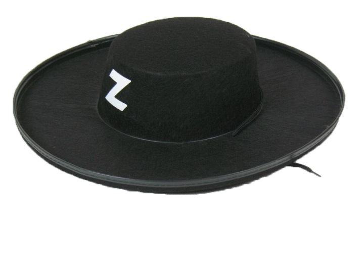 Капелюх Zorro фетровий чорний з окантовкою, регульований - Godan