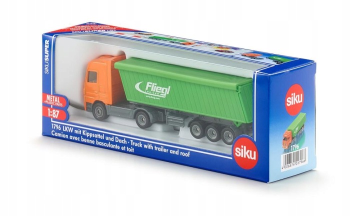 Siku 1796 ciężarówka mercedes самоскид fliegl 1:87 — фото 4