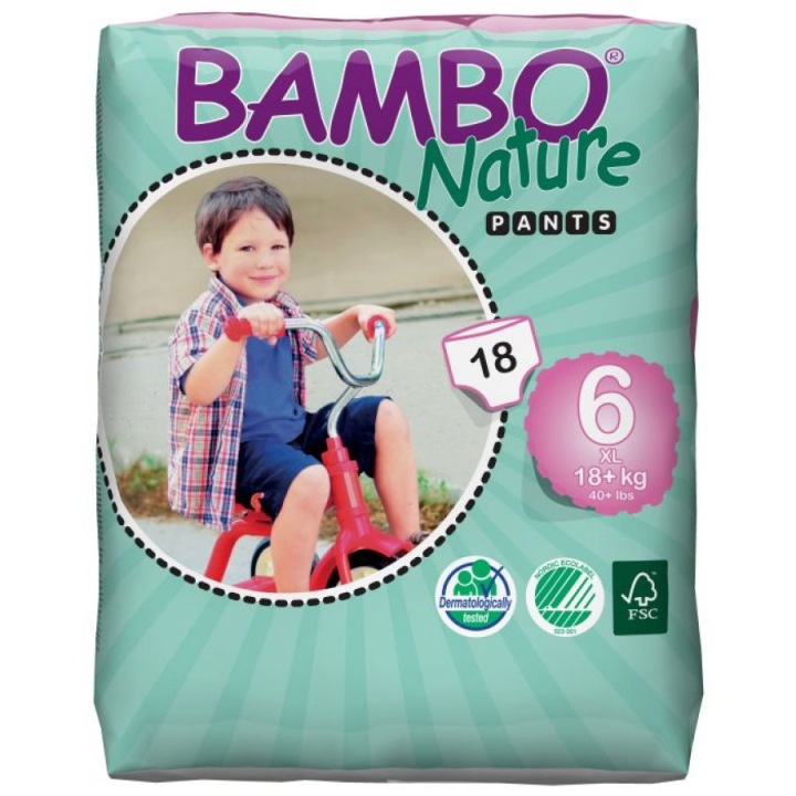 Еко трусики-підгузки BAMBO NATURE 6 XL 18+кг