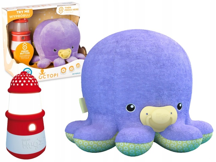 М'яка іграшка восьминіг TM Toys з проектором і ліхтарем фіолетова octopi — фото 6