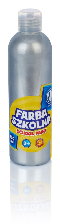 Фарба шкільна 250 мл, срібляста металізована Astra