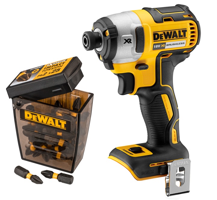 DeWALT DCF887N šroubovák s příklepem 205 Nm 18V bity