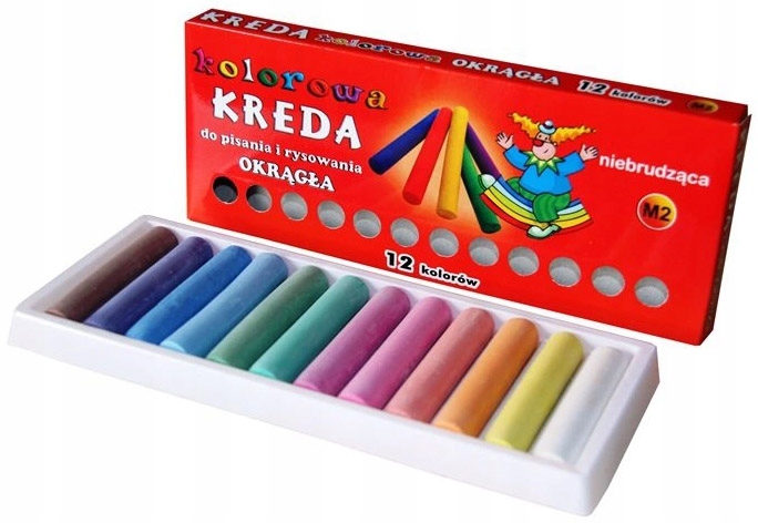 Крейда кольорова кругла 12 кольорів