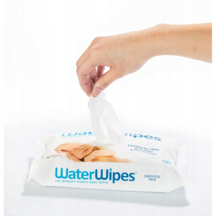 WaterWipes Біо Серветки вологі водні, біорозкладні 60 шт. — фото 5