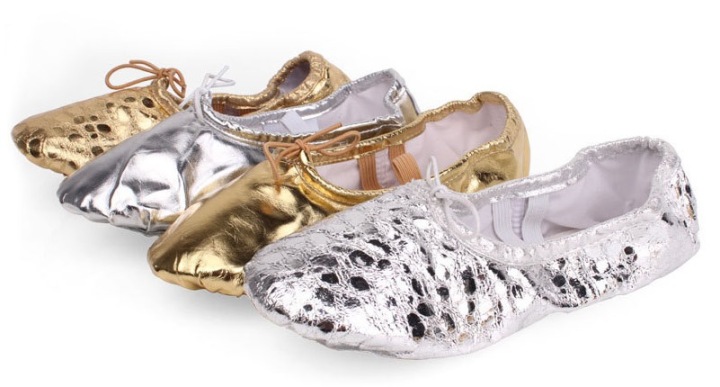 Балетки для танців Балет Шкіра 33 Сріблясті Візерунок — фото 5