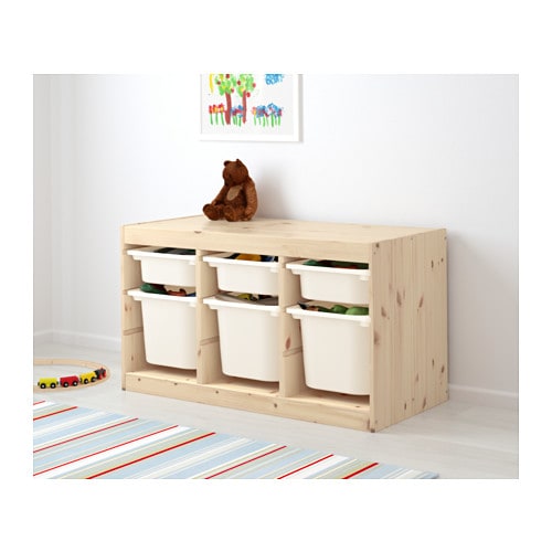 IKEA стелаж для іграшок TROFAST 94x44x52 береза Рама — фото 3