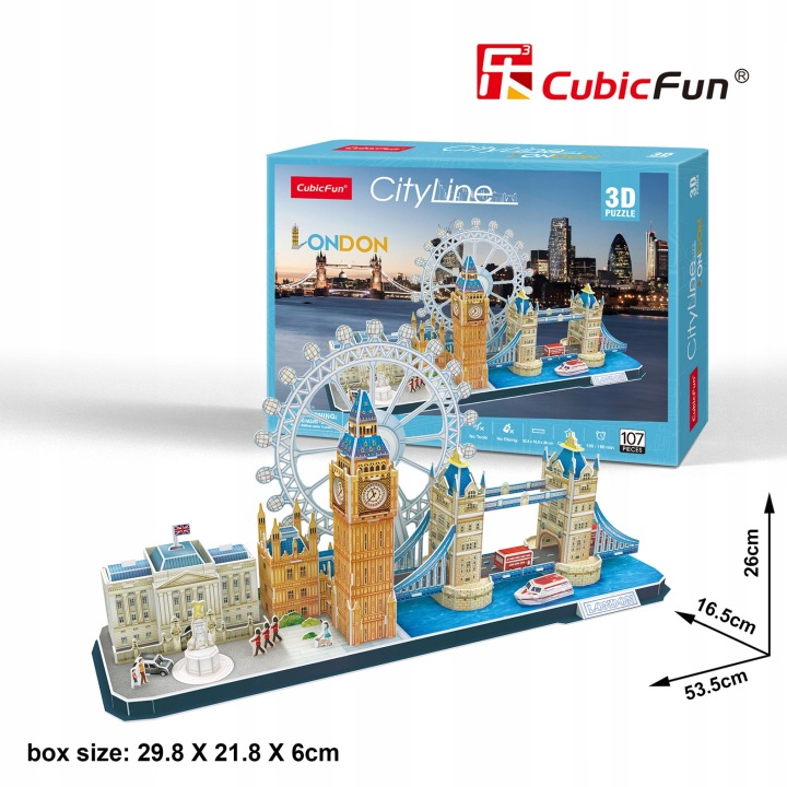 Пазли 3D 107 ел. City Line London Cubic Fun 32470 — фото 3