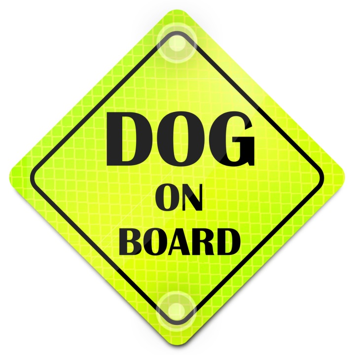 DOG ON BOARD світловідбивач неон на авто присоски