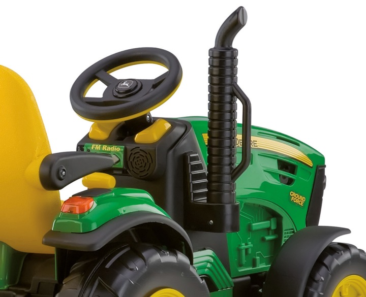 John Deere Трактор Електричний на пульті керування Причіп 12 В для Дітей Керований — фото 2