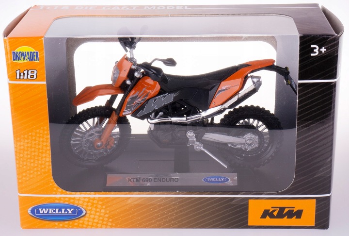 KTM 690 ENDURO модель MET-пластик WELLY мотоцикл 1:18 — фото 7
