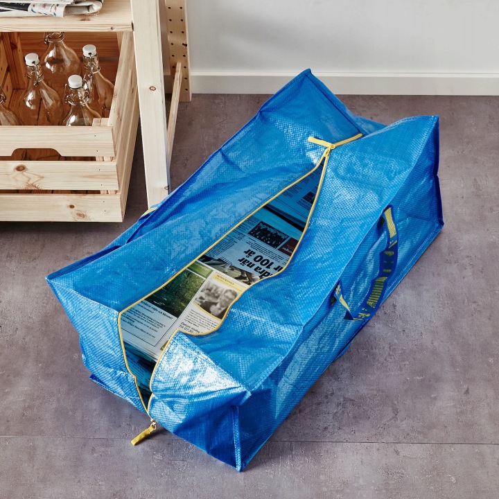 IKEA FRAKTA Сумка для візка, синій, 76 л — фото 3