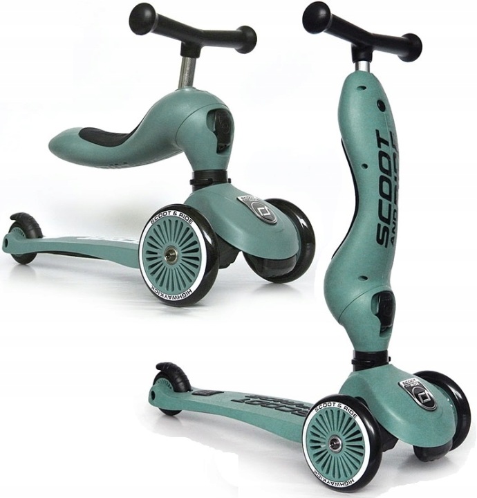 Scoot & Ride Каталка самокат 2 в 1 Highwaykick 1 forest — фото 2
