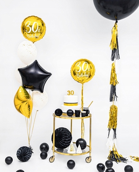 Повітряна кулька фольгована 60TH BIRTHDAY 45 см золотий — фото 9