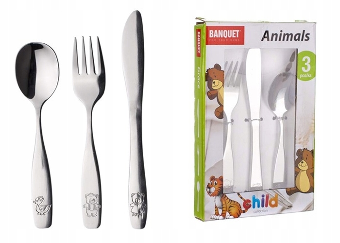 BANQUET-3-предметний набір.столові прибори для дітей ANIMALS — фото 11