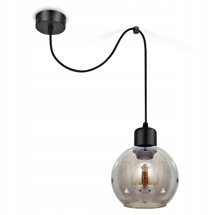 Skleněná závěsná stropní lampa Pavouk Kula