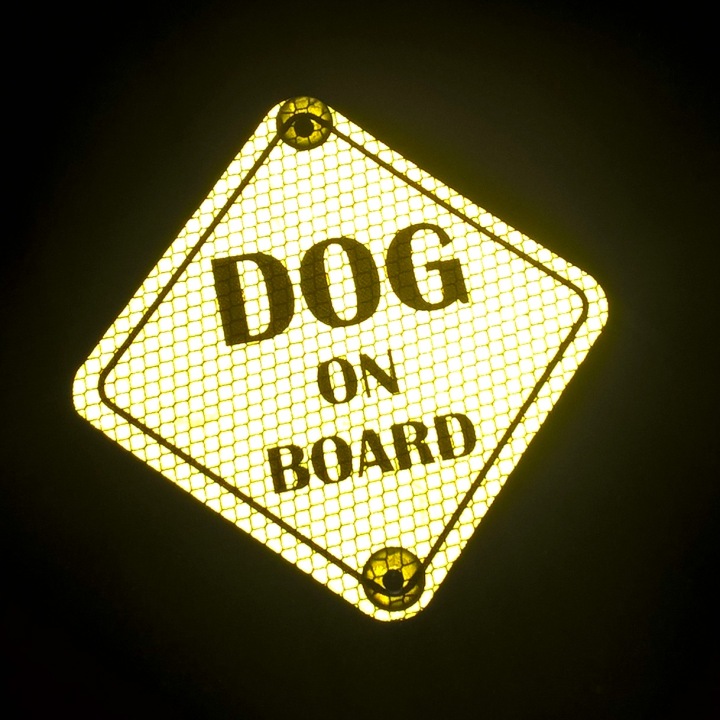 DOG ON BOARD світловідбивач неон на авто присоски — фото 6