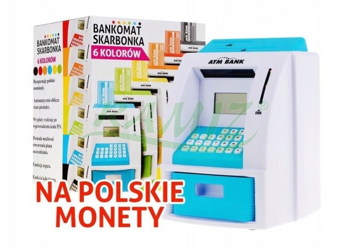 Скарбничка Банкомат ATM для Дітей Польський Номінал Картка для дітей — фото 10