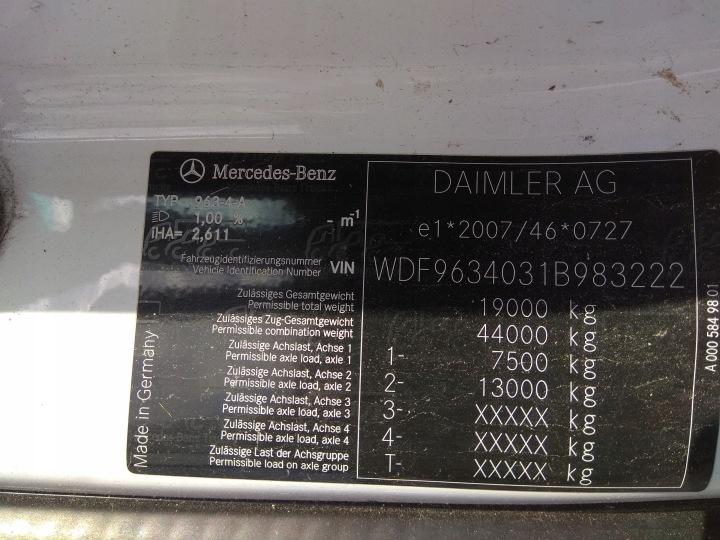 ACTROS MP4 TALERZ PYSTY SYSTEM HAMULTIC ROAD A9603341045 16