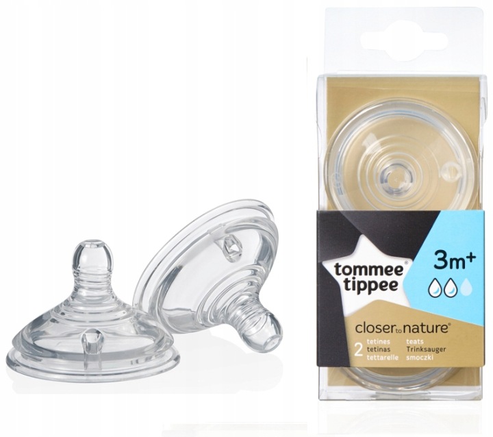 2 шт. Соска для пляшки Tommee Tippee 3 міс.+ з середнім потоком — фото 10