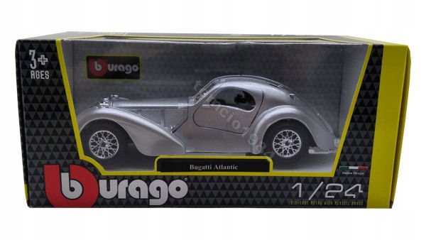 Bugatti Atlantic 1936 1:24 модель Bburago 18-22092 — фото 8