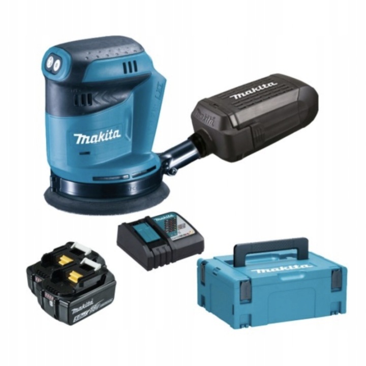 Makita DBO180RTJ Excentrická Bruska Lxt 18V 2x5Ah 125 mm Kufr