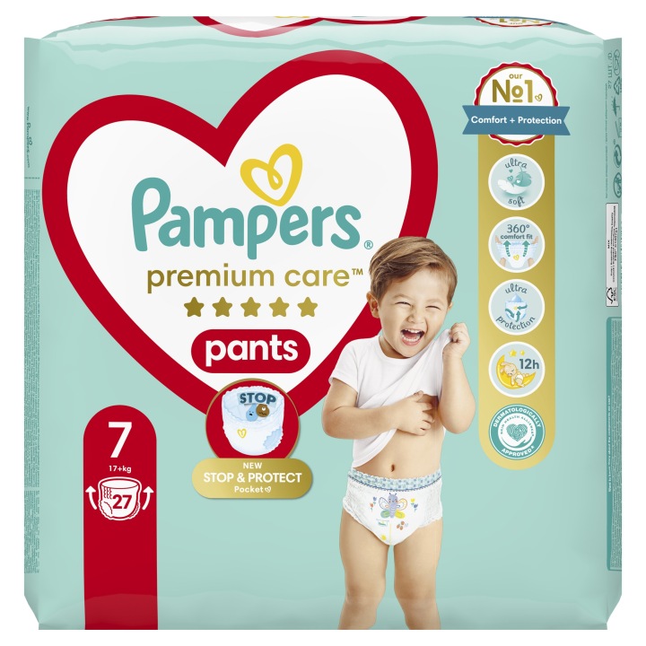 PAMPERS Premium Care Штани Трусики-підгузки Розмір 7 27 шт. 15 кг+ — фото 2