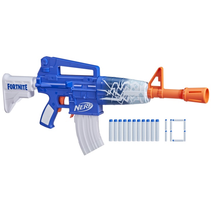 NERF FORTNITE пістолет гвинтівка M16 синій SHOCK 10 стрілок F4108