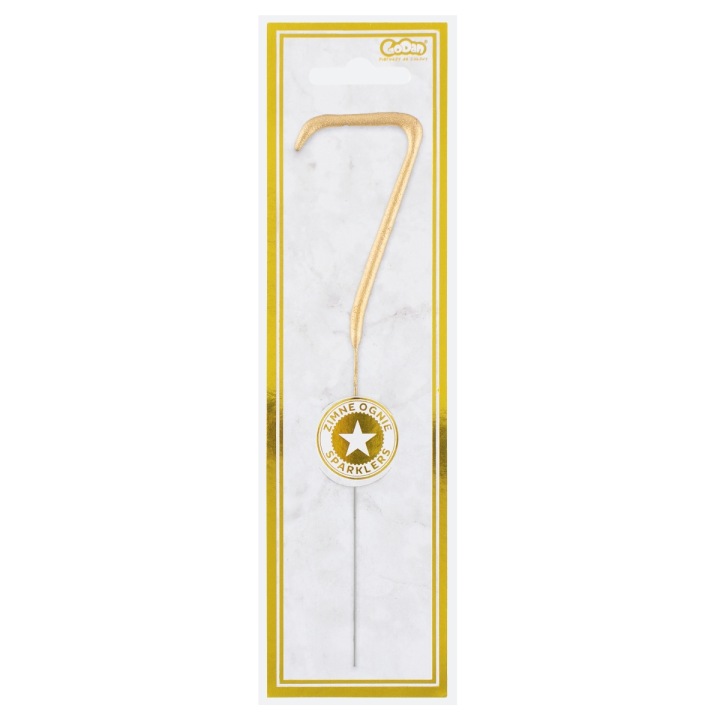 Бенгальські вогні Цифра 7, золоті — фото 2