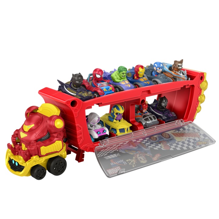 Hot Wheels RacerVerse Marvel Транспортер Hulkbuster фігурка водія — фото 6