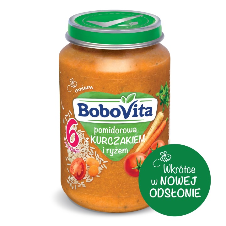 Bobovita Обід Для Дітей Томатна Курча з Рисом По 6 Місяця 190 г — фото 3
